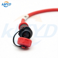 Connecteur femelle SP13 2 broches en laiton étanche IP68, assemblage de câble aérospatial DTM04 18AWG 60V 3-7A KMYD pour systèmes d'alimentation de drones