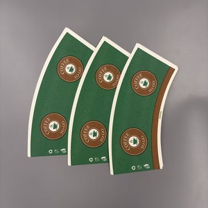 Factory Wholesale Custom Size Flexographic <b>Printed</b> Disposable <b>Paper</b> Cup Fan for Coffee Shop Cups - Product Image 4
