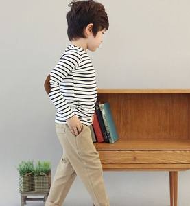 Ropa para Niños, Camiseta de Algodón de Manga Larga con Rayas Informales para Niños, Diseño Nuevo 2015 - Product Image 5