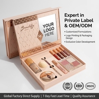 Ensemble de maquillage complet personnalisé de haute qualité avec étiquette privée, fond de teint imperméable, rouge à lèvres, fard à paupières, poudre, blush