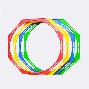 Buona qualità all'ingrosso colori multipli velocità allenamento otto poligono cerchio 50cm salto ottagono agilità anelli scala