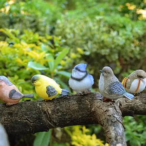 2023 sıcak satış ev bahçe dekorasyonu kuş figürlü süs 3d hayvan şekli heykelcik