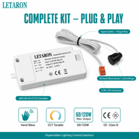 Sakelar Peredupan CCT Gelombang Tangan DC12 24V Pengontrol Sensor LED CCT Peredup untuk Rakitan Lampu LED Bawah Kabinet Cermin Kamar Mandi