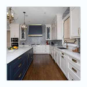 Gabinetes de Cocina Completos Clásicos Estilo Isla, Puerta de Melamina MDF Tradicional, Fregadero de Acero Inoxidable, Juegos de Muebles para Uso Doméstico Directo de Fábrica - Product Image 4