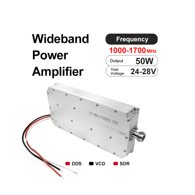 HKTX 1000-1700MHz 50W 47dB Gain Wideband RF Module with Strong Signal Stability for Drone FPV Protection Communication Systems