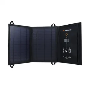 5V 10W Portabel Folding Solar Panel 14W 15W 20W 5V Charger Ponsel Surya