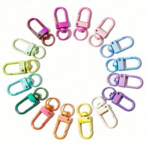 Colorful <b>Spring</b> Zinc Alloy Snap Hook with UV Finish-Eco-Friendly Custom Keychain <b>Clips</b> for DIY Projects and Accessories - Product Image 1