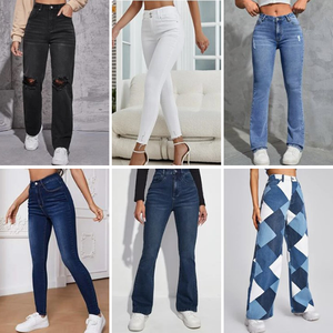 <span class=keywords><strong>Jeans</strong></span> droits taille haute pour femmes, <span class=keywords><strong>jeans</strong></span> basiques polyvalents, <span class=keywords><strong>jeans</strong></span> décontractés à jambes larges, <span class=keywords><strong>jeans</strong></span> amples - Product Image 3