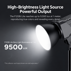 120W Bi-Color COB LED Videoleuchte 2700K-6500K Bowens-Halterung Tragbar CRI 95+ für Godox SL150IIBi Amaran 100X Nanlite FS-150B - Product Image 6
