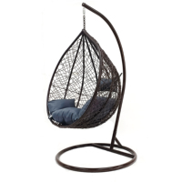 Chaise longue de printemps pour terrasse en rotin PE pour une place Chaise longue d'intérieur Chaise balançoire pour œuf