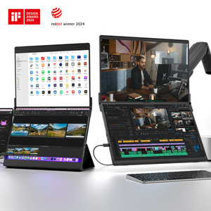 Jsaux flipgo xách tay màn hình một màn hình với <span class=keywords><strong>2</strong></span> màn hình hỗ trợ <span class=keywords><strong>Windows</strong></span> Mac một kết nối cáp có thể gập lại màn hình - Product Image 2