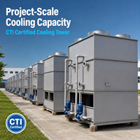 Menara Pendingin Sirkuit Tertutup Hemat Energi dengan Koil Baja Tahan Karat untuk Sistem Pendingin HVAC untuk Pendingin Udara Sentral