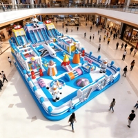Parc de sport gonflable de qualité commerciale, grand château gonflable, aire de jeux rebondissante, imperméable, ignifuge, capacité de 100 personnes pour l'intérieur