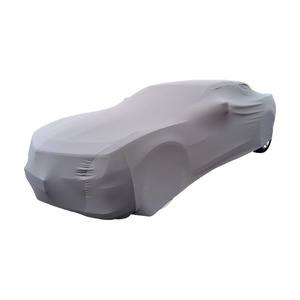 Couverture de bâche de <span class=keywords><strong>garage</strong></span> de voiture à haute élasticité pour usage intérieur, super douce, extensible, anti-poussière, respirante, bâche de voiture personnalisée - Product Image 3