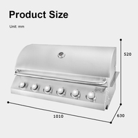 Barbecue portable au gaz en acier inoxydable avec allumage électronique pour balcon