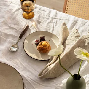 Best Creamy White Linen Tablecloth Made From 100% European Flax Linen