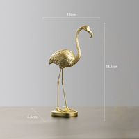 Sculpture flamant rose doré ornements de salon ameublement accessoires de décoration de mariage résine couple 2 pièces Statue flamant rose