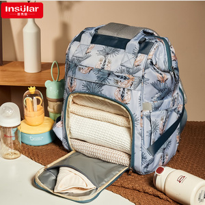 Grande capacité en Nylon étanche Double épaule pour maman sac multifonctionnel à la mode bébé sac à dos poussette suspendu caractéristique - Product Image 3