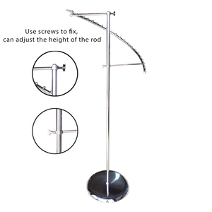 Sang trọng 2 <span class=keywords><strong>Chrome</strong></span> xoắn ốc Kệ may mặc cho cửa hàng phù hợp thể <span class=keywords><strong>Chrome</strong></span> Kim Loại May mặc Giá bán lẻ quần áo hiển thị đứng - Product Image 4