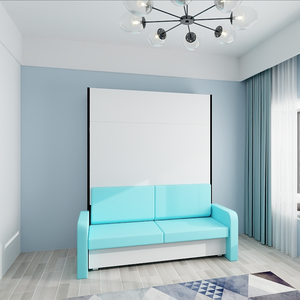 Juegos de dormitorio cama de pared plegable tamaño personalizado nuevo diseño cama de pared lateral moderna cama Murphy con sofá - Product Image 6