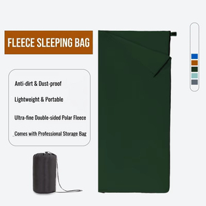 Doublure de sac de couchage de camping légère avec tissu thermique en polaire doux pour la randonnée, les voyages, le trekking et l'utilisation en extérieur - Product Image 3