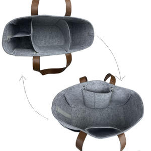 Petit sac de rangement portable en toile naturelle souple avec fermeture éclair, étanche, bandoulière, capacité 2-2,9 L, pour articles de puériculture - Product Image 5