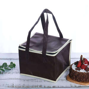 Borsa termica per pranzo in tessuto Non tessuto all'ingrosso personalizzata a buon mercato con borsa isolante con Logo personalizzato con cerniera - Product Image 6