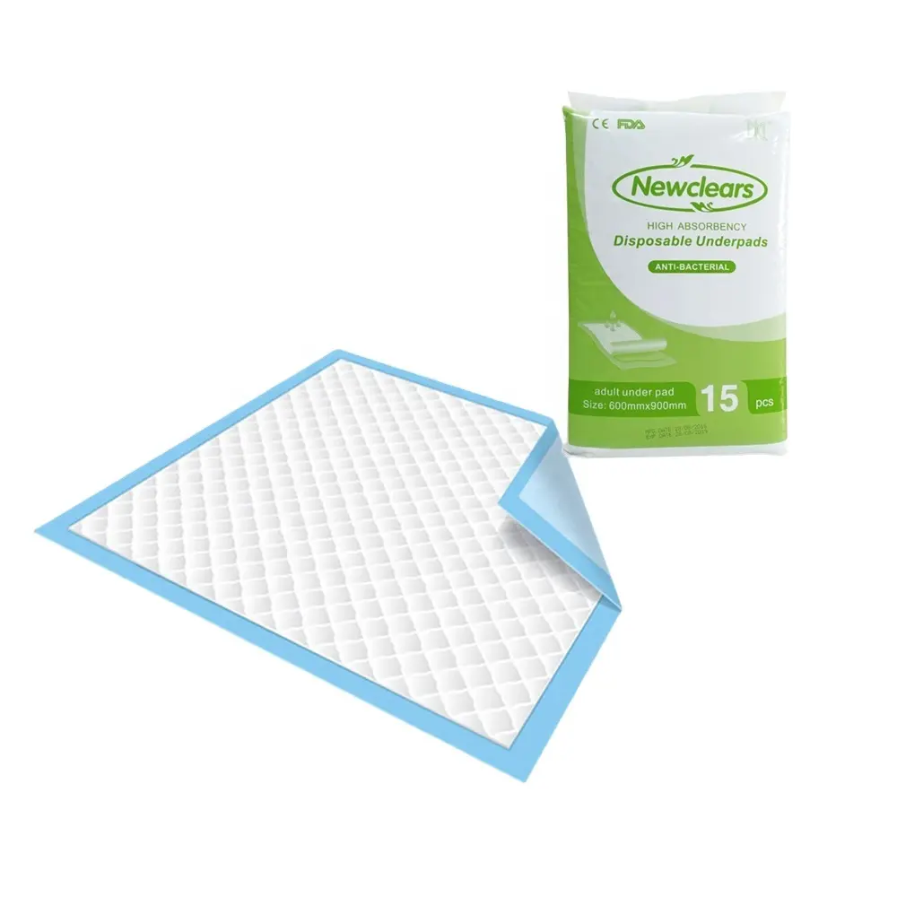 Almohadillas desechables ultra absorbentes de alta calidad para cama de incontinencia para adultos