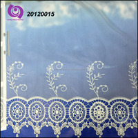 Tissu jacquard transparent en polyester 100 % respirant et léger, broderie macramé, 110 g/m², pour salon (vente en gros)