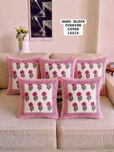 Housse de coussin en coton de qualité supérieure, faite à la main, imprimée, pour canapé, salon et chambre à coucher, disponible en gros - Product Image 2
