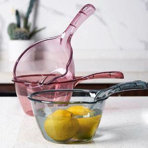 Transparent Colored Water Ladle <b>Crystal</b> Clear Plastic <b>Bath</b> Spoon For Kids And Household Use - Product Image 1