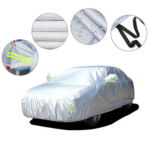 Housse de voiture 3XXL résistante aux rayures, respirante, anti-poussière et automatique, argentée, convient aux voitures de 535 cm * 200 cm * 160 cm, taille 3XXL - Product Image 2