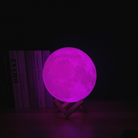 Décoration d'intérieur Télécommande Multicolore Enchanteur Luna 12cm RGB Moon Light Lamp