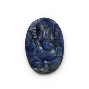Pendentif miniature de Ganesh en pierre de saphir bleu - bijoux en pierres précieuses/cristaux Reiki/Chakra/Thérapie par cristaux - UNE PIÈCE - Product Image 2
