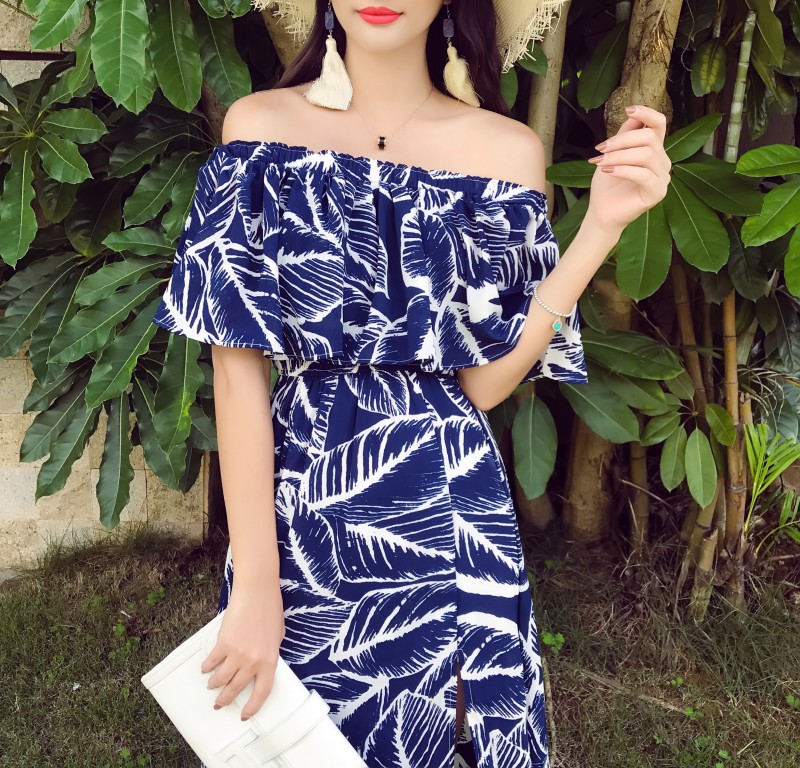 Casual Women's Printed Short Sleeveless Floral Dress 2022 New Arrival Professional Factory