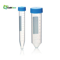 Labtex 15ml Tube de centrifugeuse à fond conique en plastique de laboratoire