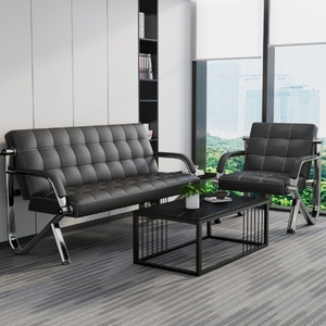 Sofá Moderno de Lujo, Diseño Superior, Sofá Negro de 3 Plazas para Oficina - Product Image 3