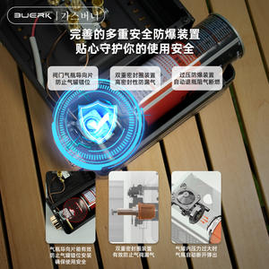 Réchaud à gaz portable Aem Mini, résistant au vent, pour le camping en plein air, avec allumage, temps de cuisson de 2 minutes, finition miroir poudré - Product Image 2