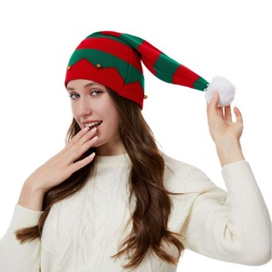 Gorro Navideño Yuanming de Punto, Cálido para Invierno, Acrílico, Unisex, con Diseño de Reno y Copo de Nieve - Product Image 5