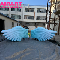 Aile décorative gonflable bleue, accessoires d'ailes d'ange gonflables pour événements festifs