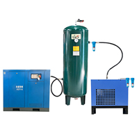 Compresseur d'air rotatif à vis sans huile 11 kW PM VFD à faible température pour la réfrigération industrielle, avec sécheur d'air, à économie d'énergie