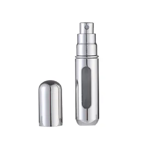 En gros 5Ml Portable Mini Poche Rechargeable En Aluminium Bouteilles En Verre Vide Cosmétique Conteneurs Emballage Parfum Vaporisateur