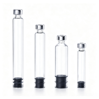 Cartouches en verre transparent jetables, flacons stériles en cassette de 3 ml pour médicaments liquides