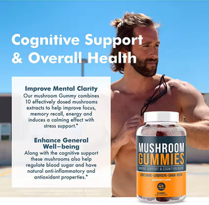 Éxito de ventas de <span class=keywords><strong>Amazon</strong></span>, gomitas vegetarianas de melena de León, champiñones, pegamento sin azúcar y producto de belleza para mujeres embarazadas - Product Image 4