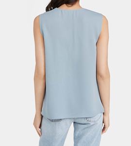 New Style Spring Wear beliebteste schöne koreanische Mode Top ärmellose Office Wear Bluse für elegante Dame - Product Image 2