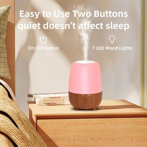 Electric USB Rechargeable 250ml Large Capacity Eco-Friendly <b>Portable</b> Ultrasonic Humidifier Aromatherapy <b>Diffuser</b> LED Household - Product Image 3