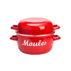 Factory Directly 18/20/24cm <strong>Mussel</strong> <strong>Pot</strong> Enamel on Steel Seafood Cooking <strong>Pot</strong> <strong>Mussels</strong> <strong>Pots</strong> - Product Image 3
