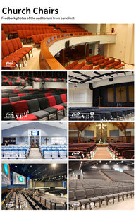 Заводская поставка под заказ, используемый металлический замок, церковный стул для аудитории - Product Image 2