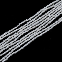 Collier de perles d'eau douce naturelles blanches, bouton de 2,5-3 mm