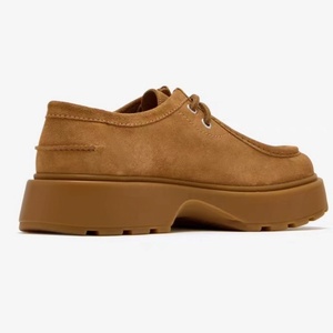 Zapatos retro de gamuza tipo canguro para hombre, suela gruesa, cuero vacuno genuino, con cordones, estilo británico vintage, plataforma, casuales, para uso diario. - Product Image 4